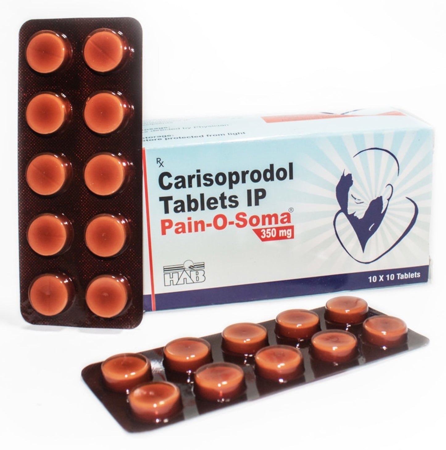 Carisoprodol Tablets IP – Pain – O – Soma 350mg tablet