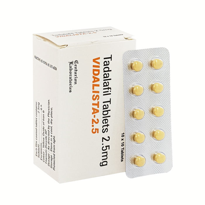 Tadalafil (Vidalista) 2.5 Mg Tablets