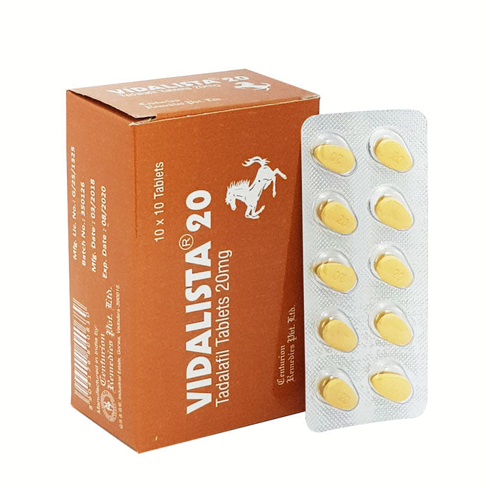 Tadalafil (Vidalista) 20 Mg Tablets