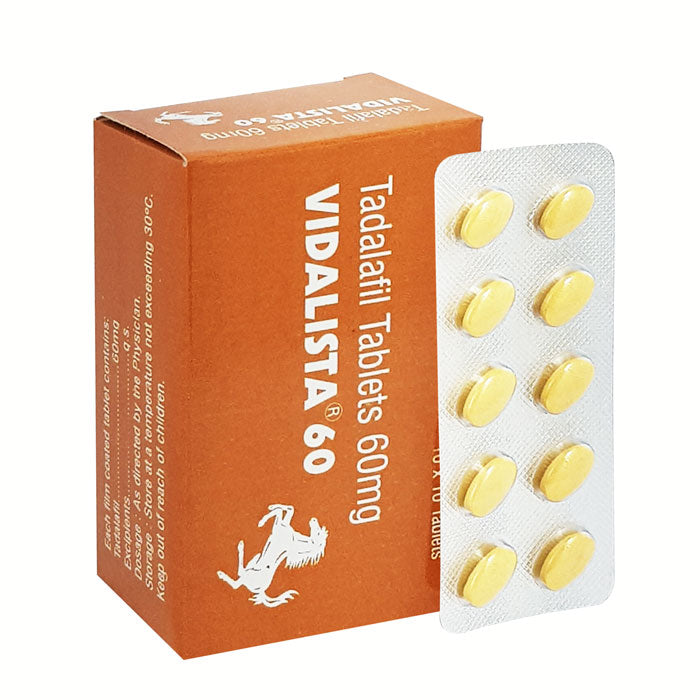 Tadalafil (Vidalista) 60 Mg Tablets