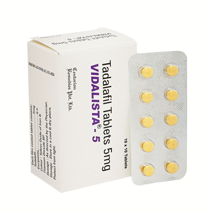 Tadalafil (Vidalista) 5 Mg Tablets